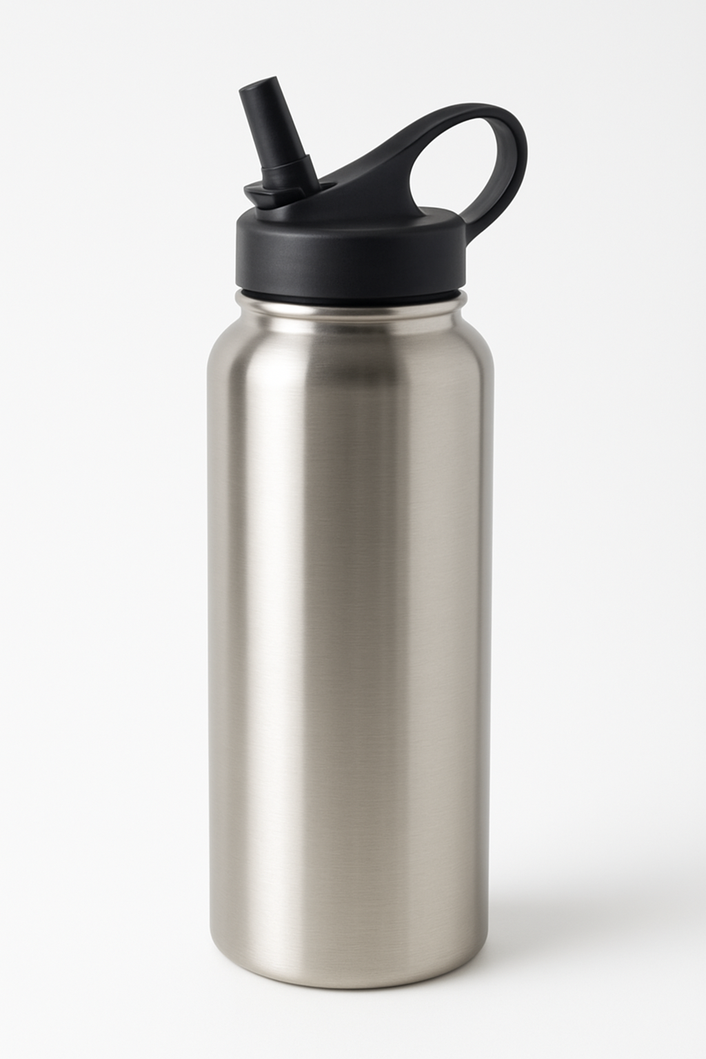 Stainless Steel Water Bottle - 32oz Insulated Reusable Leak-Proof Bottle with Straw Lid